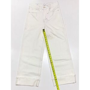 Good American Good Skate Crop High Rise Loose Leg Jeans White Size 8 29